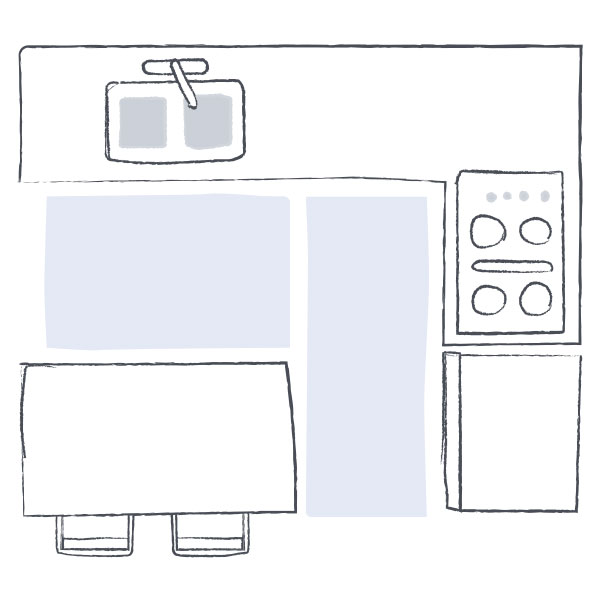 Rug size for large kitchen illustration