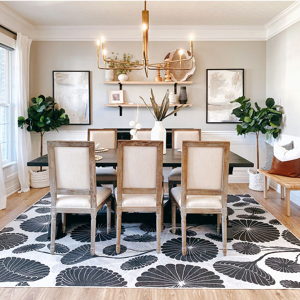 The Right Rug Size For Your Dining Room, Rug Size For Round Dining Room Table Sets With Leaf